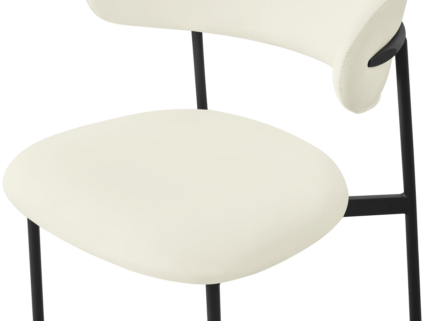 ziggy cream faux leather dining chair c