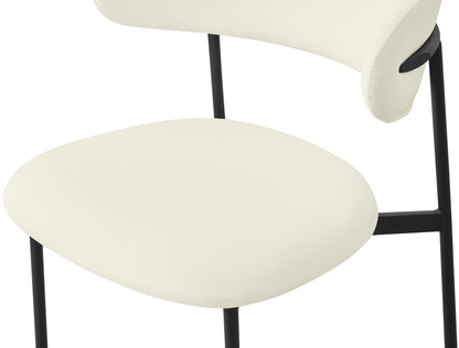 Ziggy Cream Faux Leather Dining Chair C