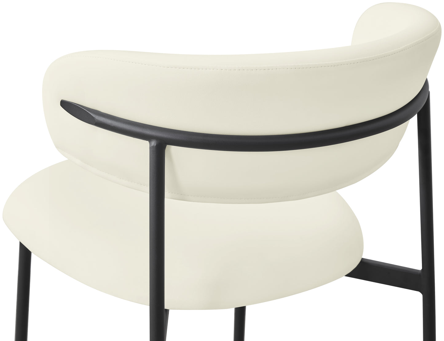 ziggy cream faux leather dining chair c