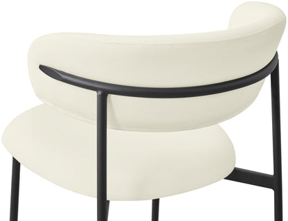 Ziggy Cream Faux Leather Dining Chair C