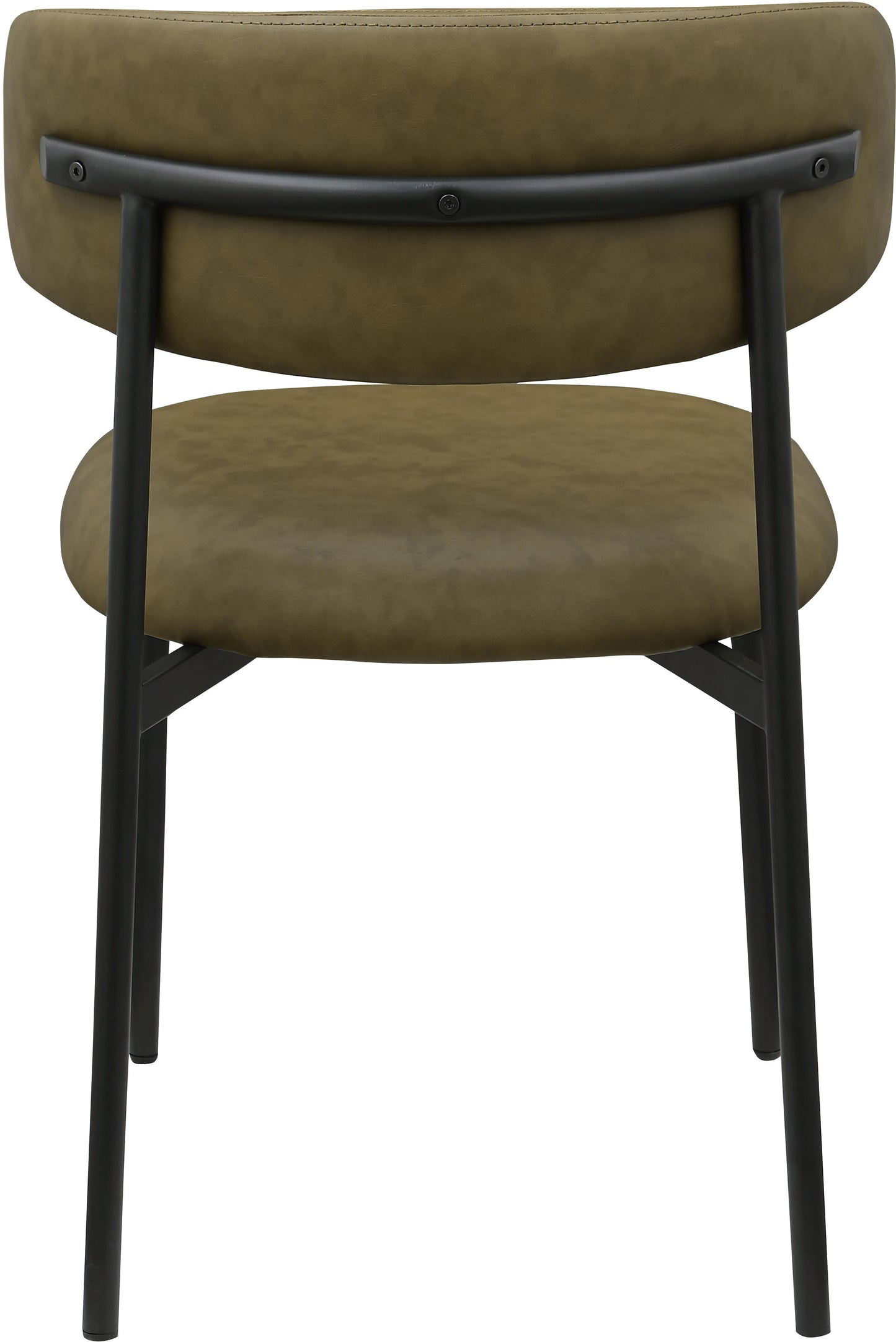 xoxo olive vegan leather dining chair