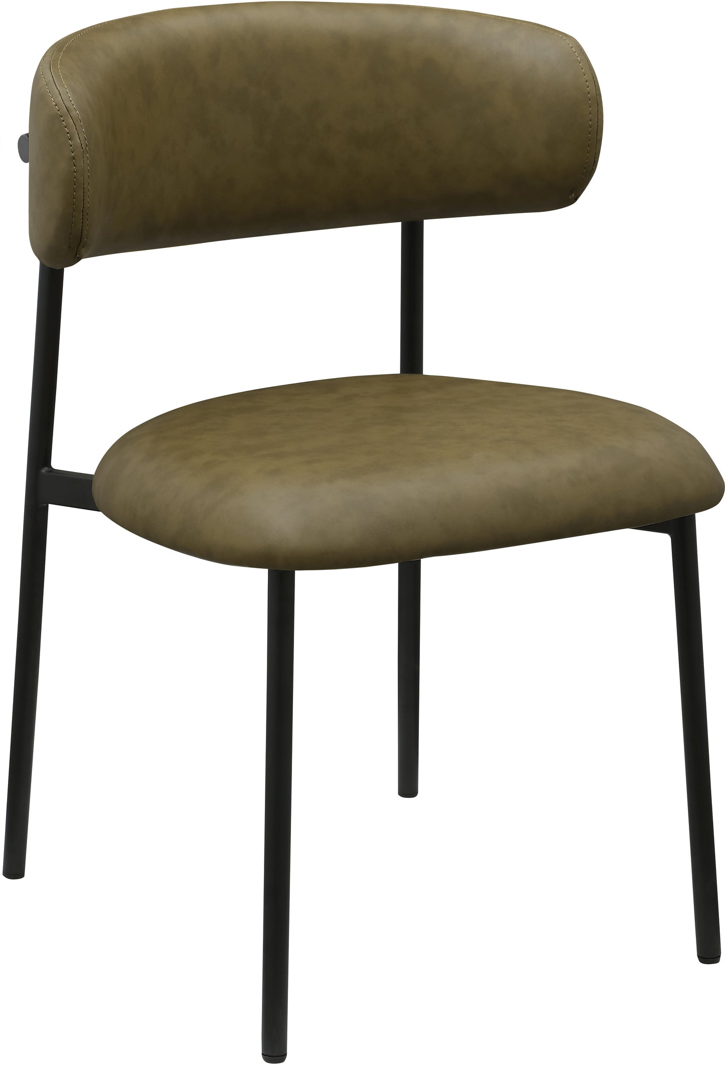 xoxo olive vegan leather dining chair