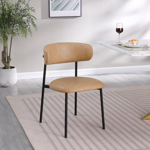 XOXO Tan Vegan Leather Dining Chair