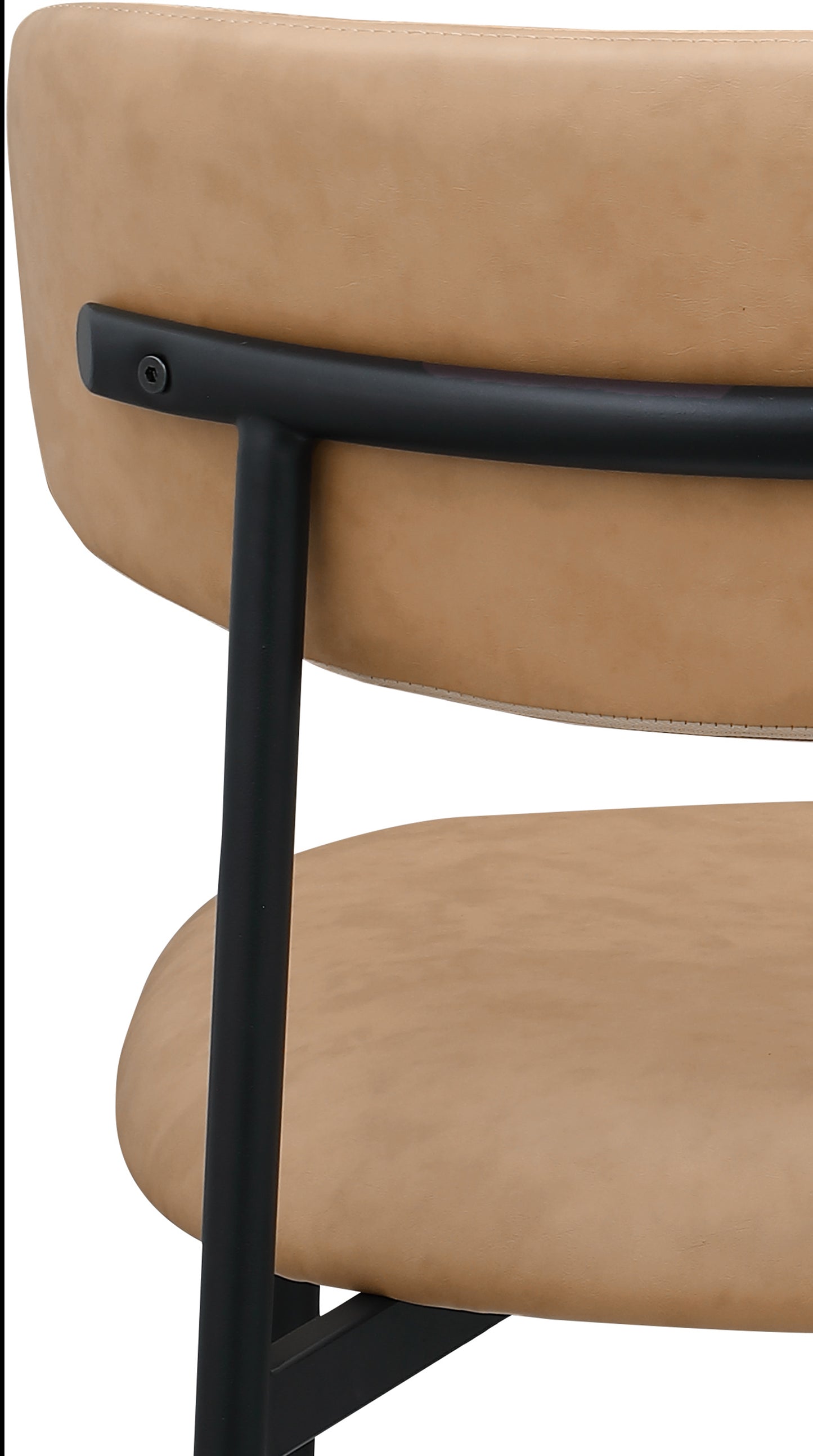 xoxo tan vegan leather dining chair