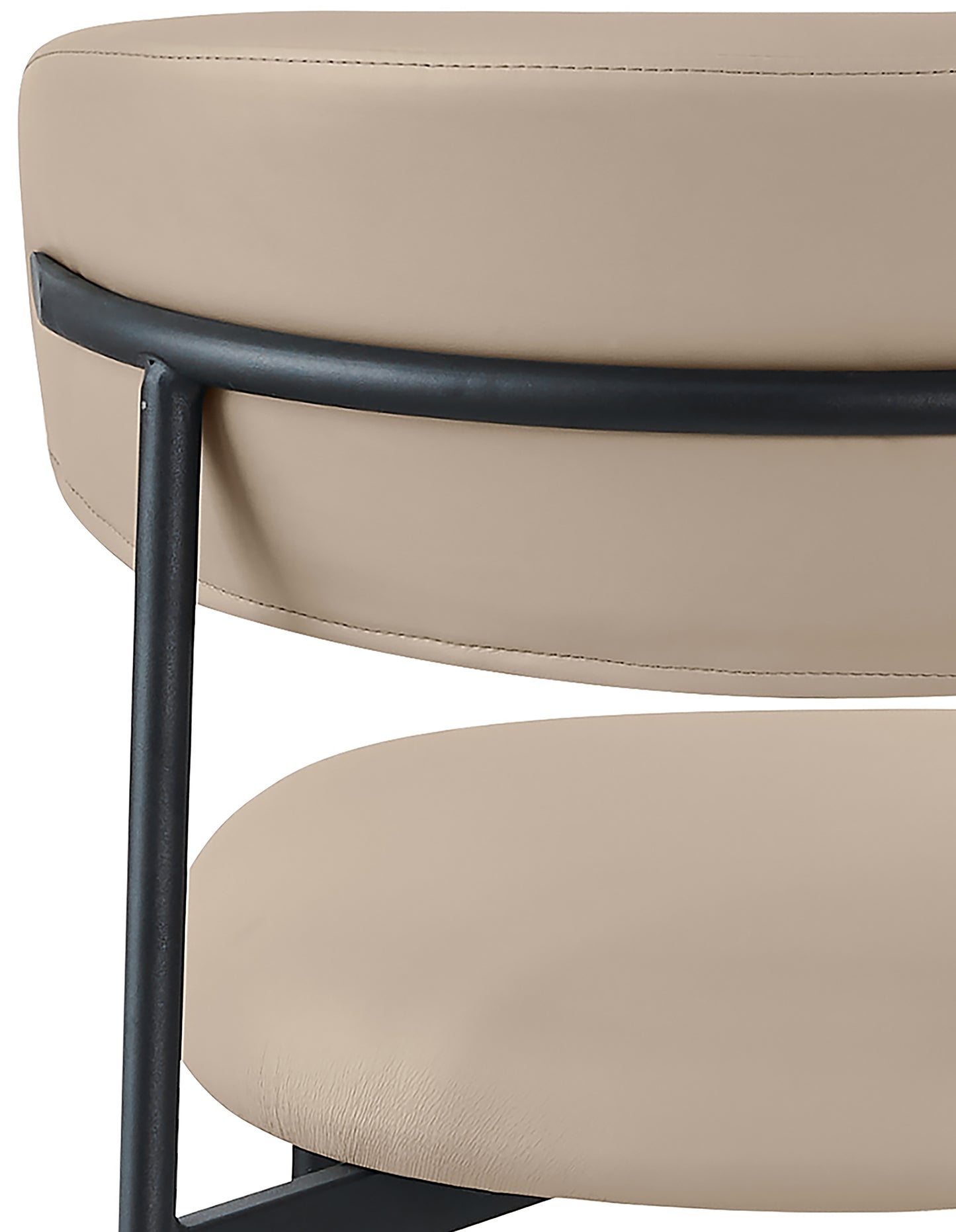 ziggy taupe faux leather dining chair c