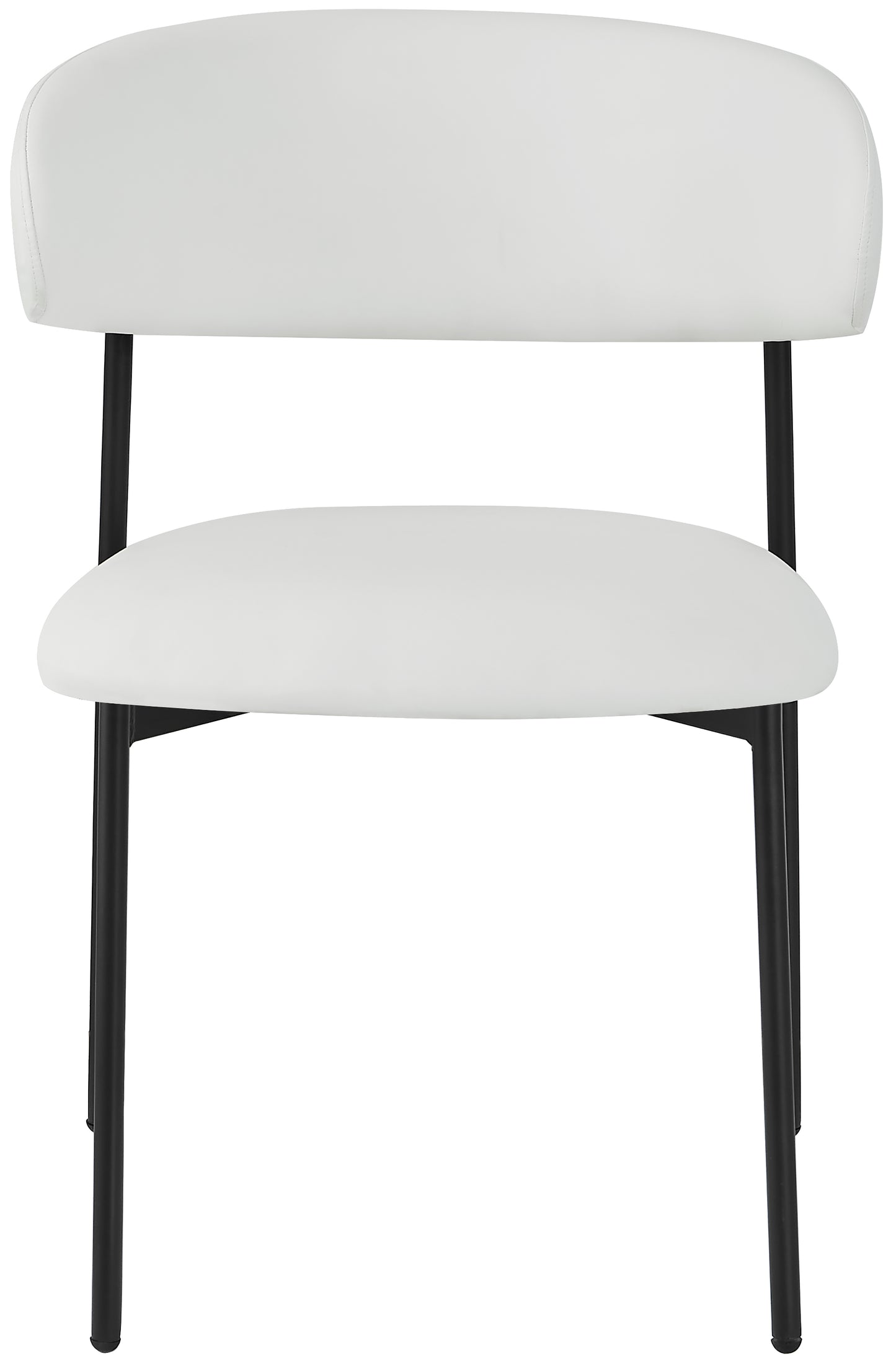 ziggy white faux leather dining chair c