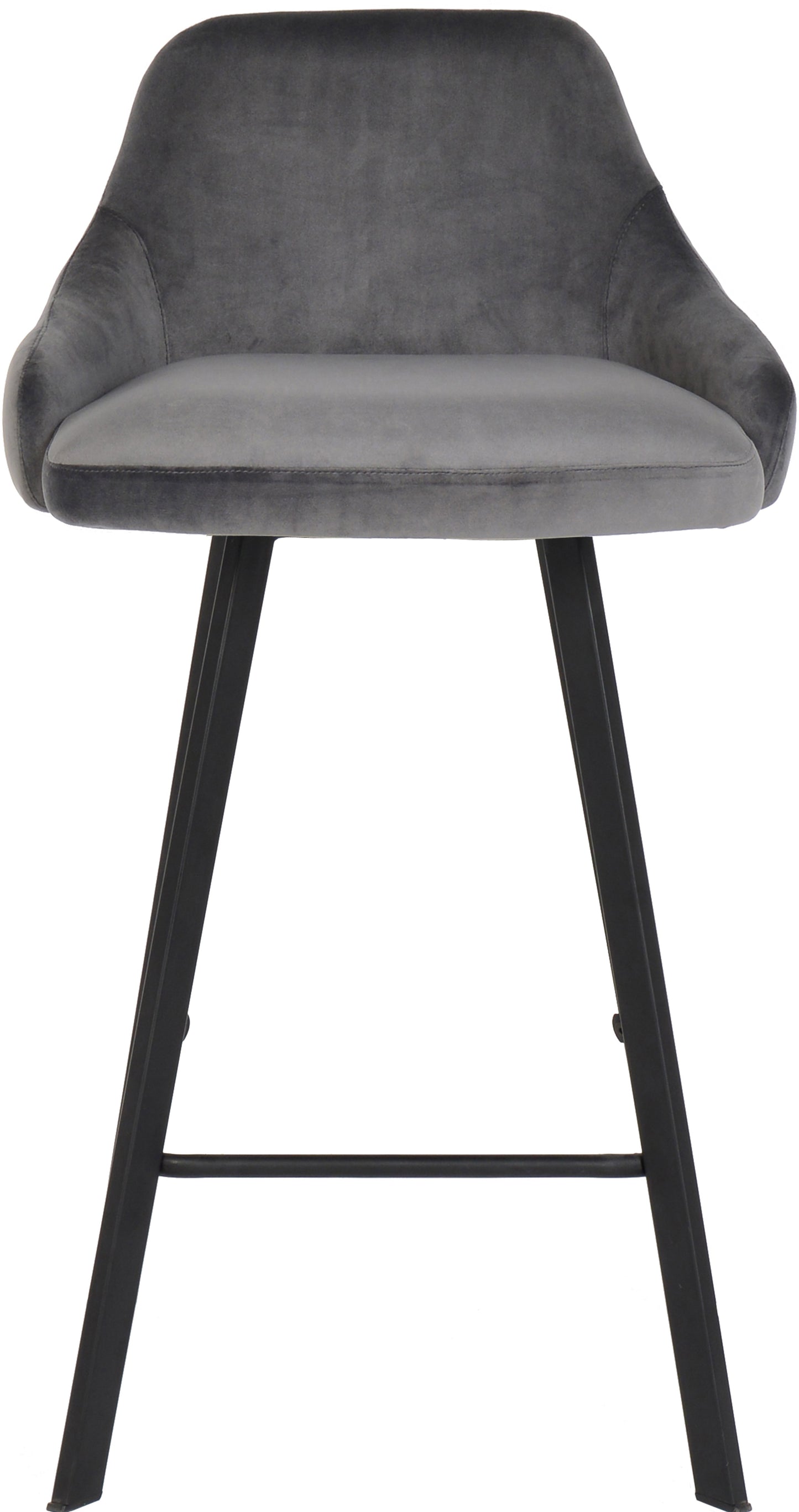 oblique grey velvet stool grey