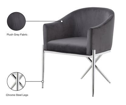 Finch Grey Velvet Dining Chair