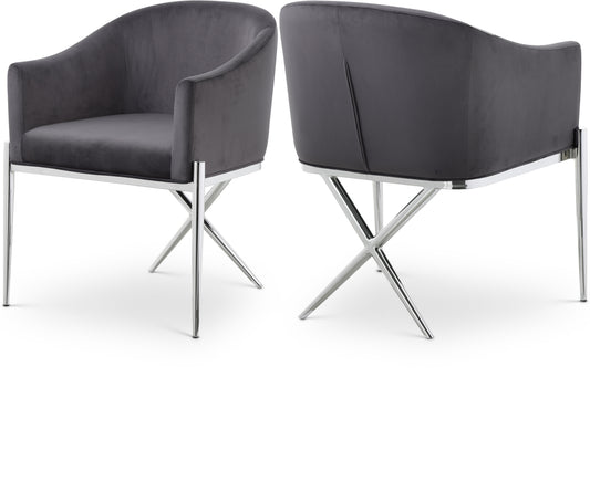 Finch Grey Velvet Dining Chair