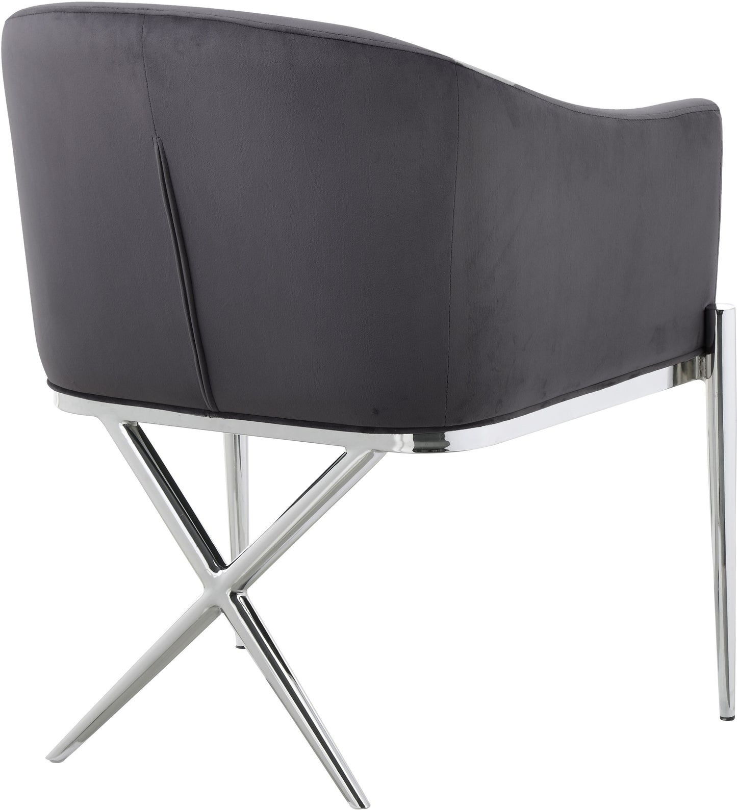 finch grey velvet dining chair