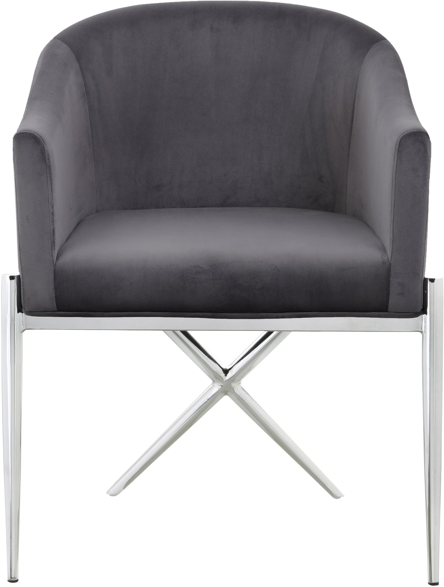 finch grey velvet dining chair