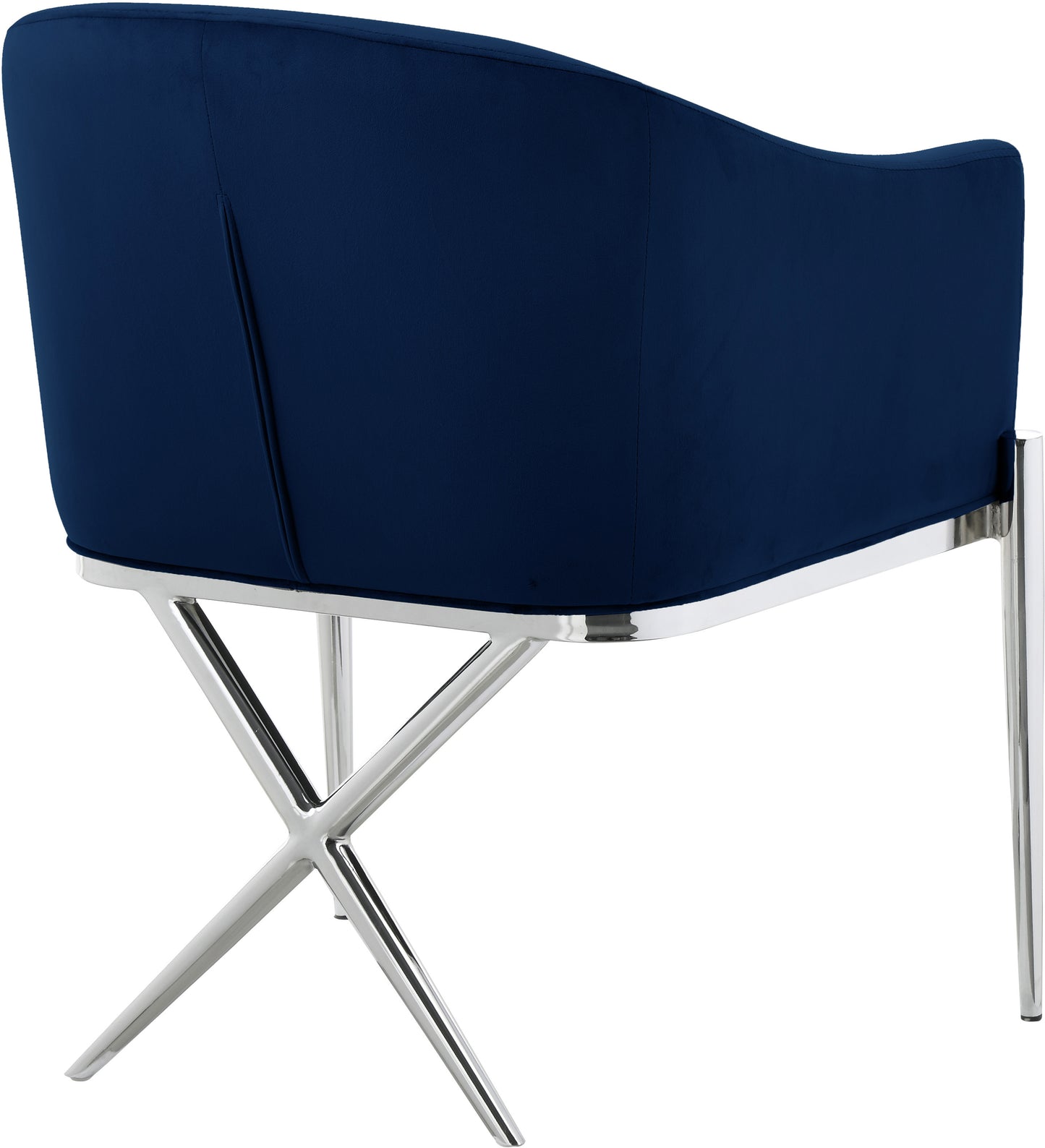 finch navy velvet dining chair