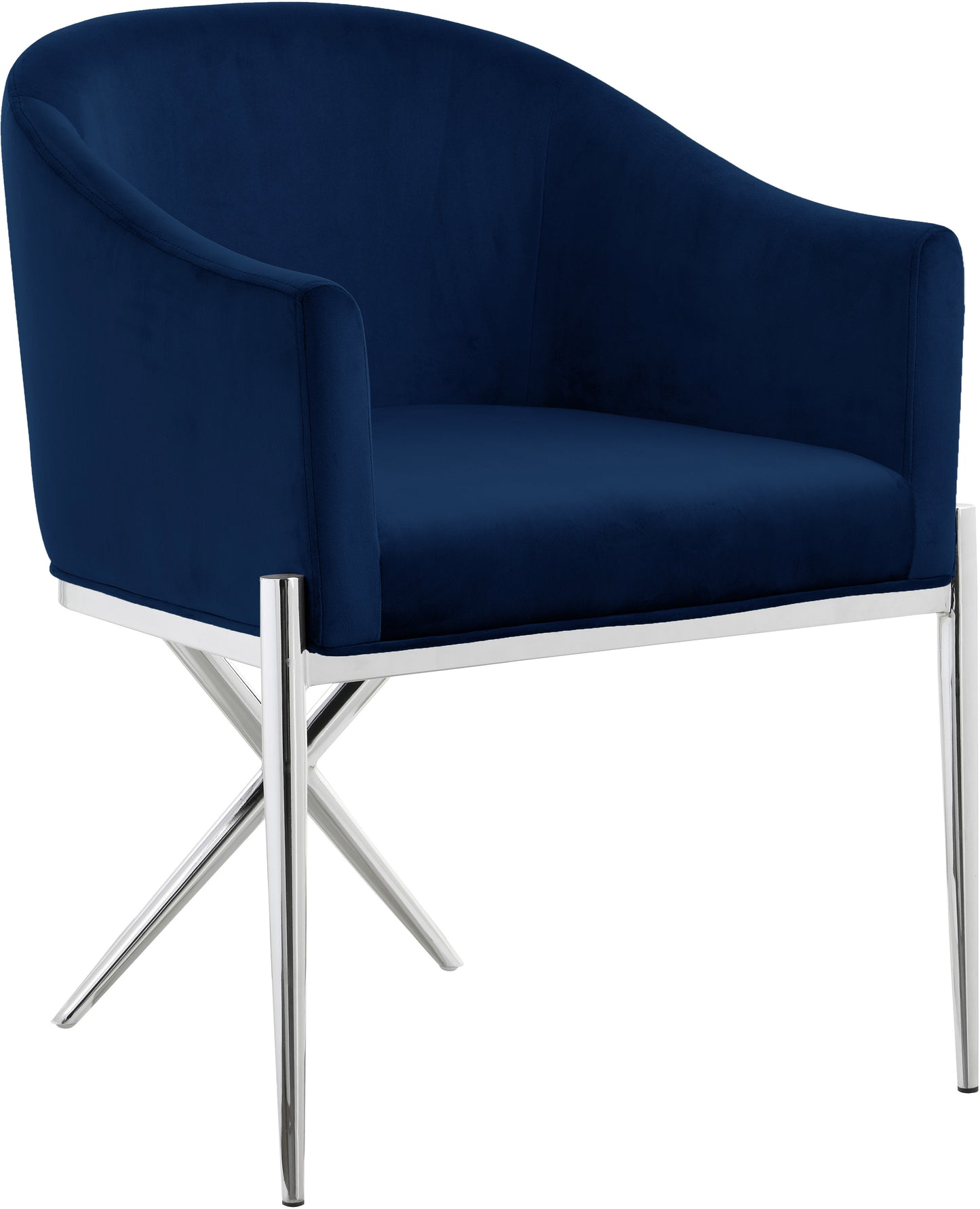 finch navy velvet dining chair