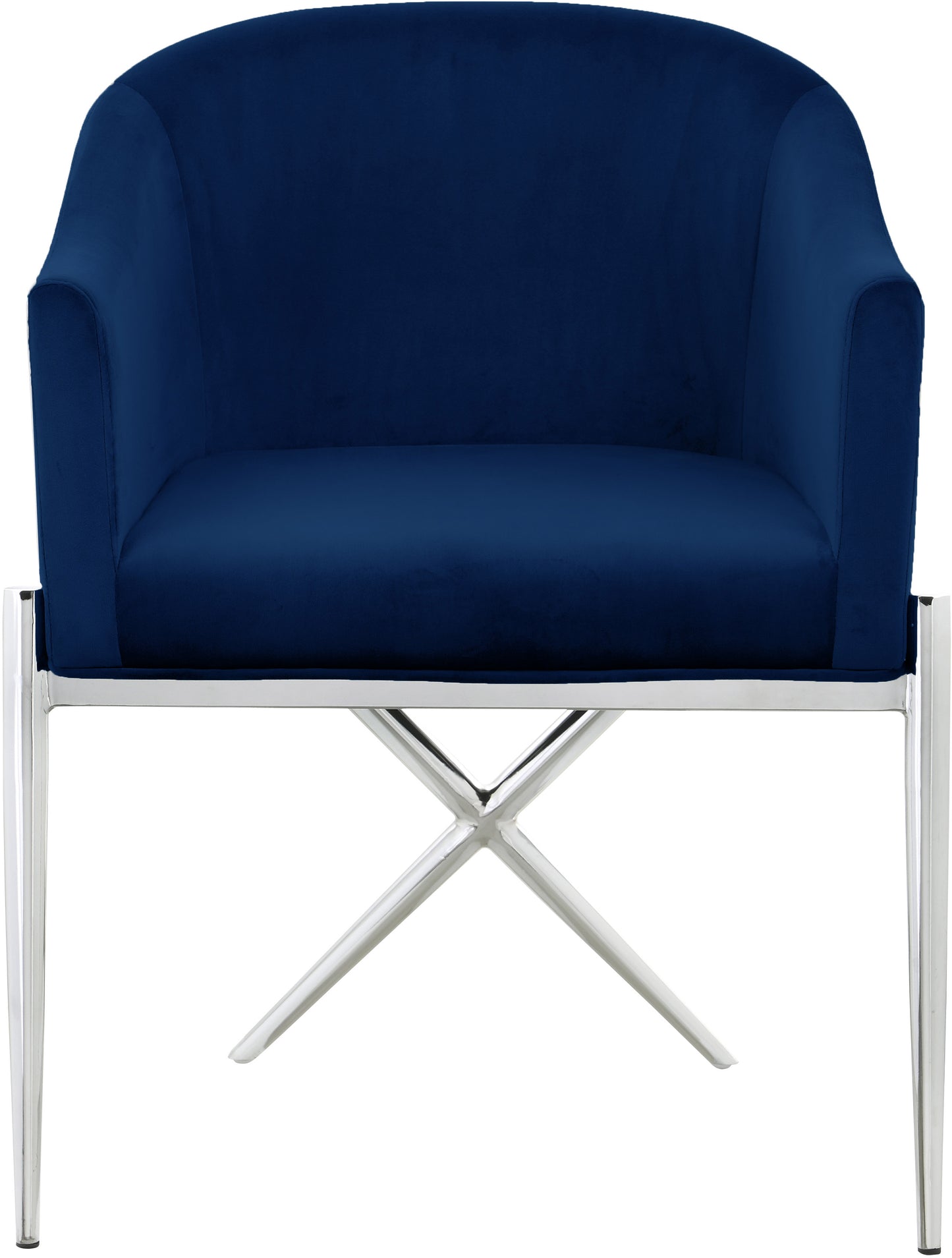 finch navy velvet dining chair