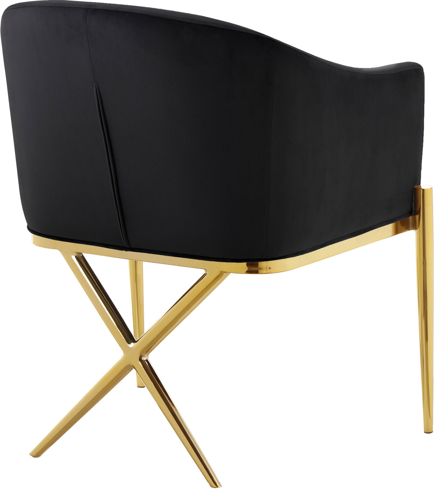 finch black velvet dining chair