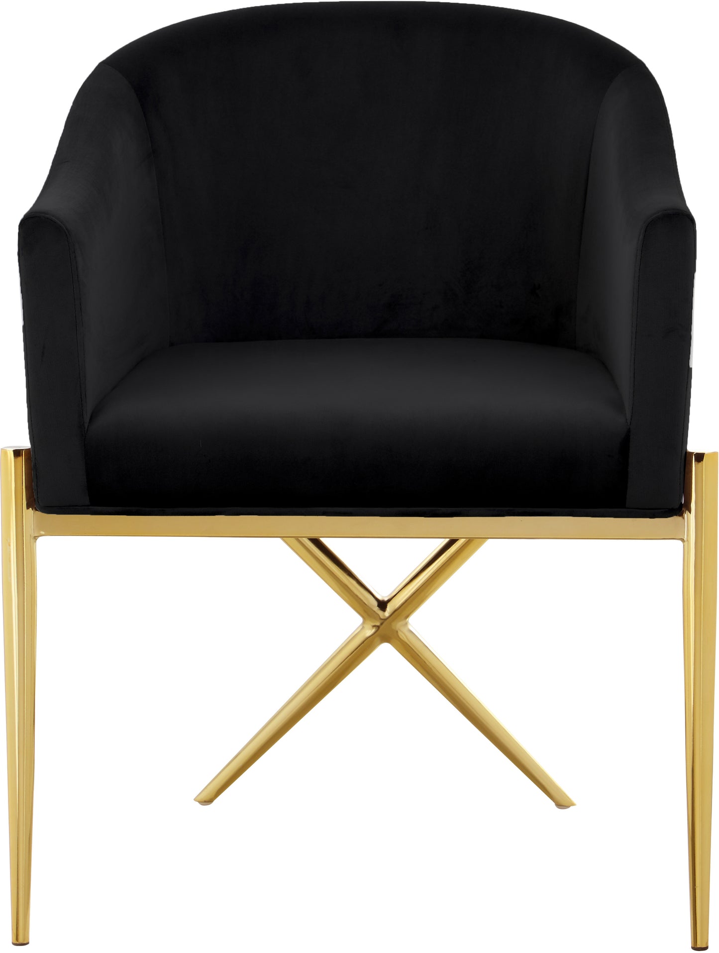 finch black velvet dining chair