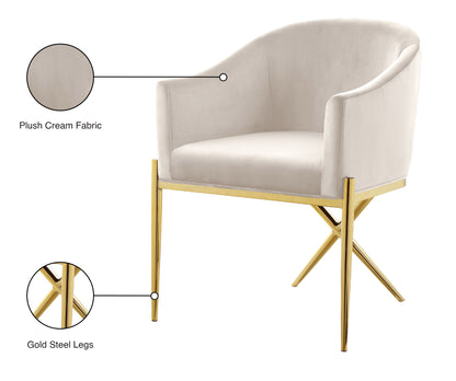 Cocoon Cream Velvet Dining Chair C