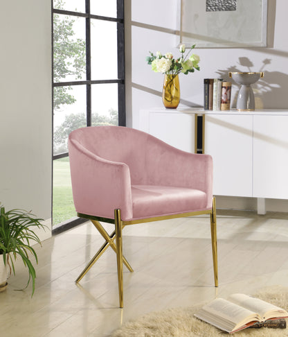 Cocoon Pink Velvet Dining Chair C