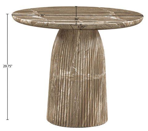 Indie 36" Beige Concrete Indoor/Outdoor Dining Table, 1 Piece