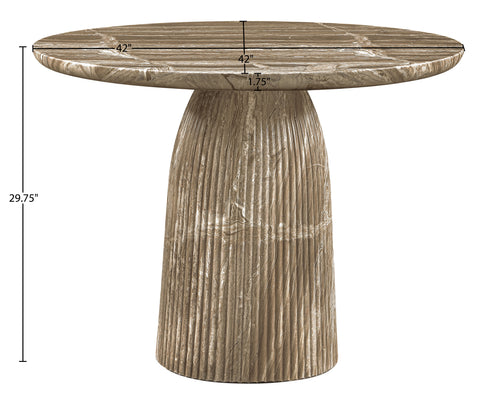 Indie 42" Beige Concrete Indoor/Outdoor Dining Table, 1 Piece