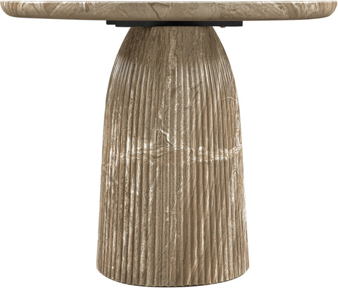 Indie 42" Beige Concrete Indoor/Outdoor Dining Table, 1 Piece