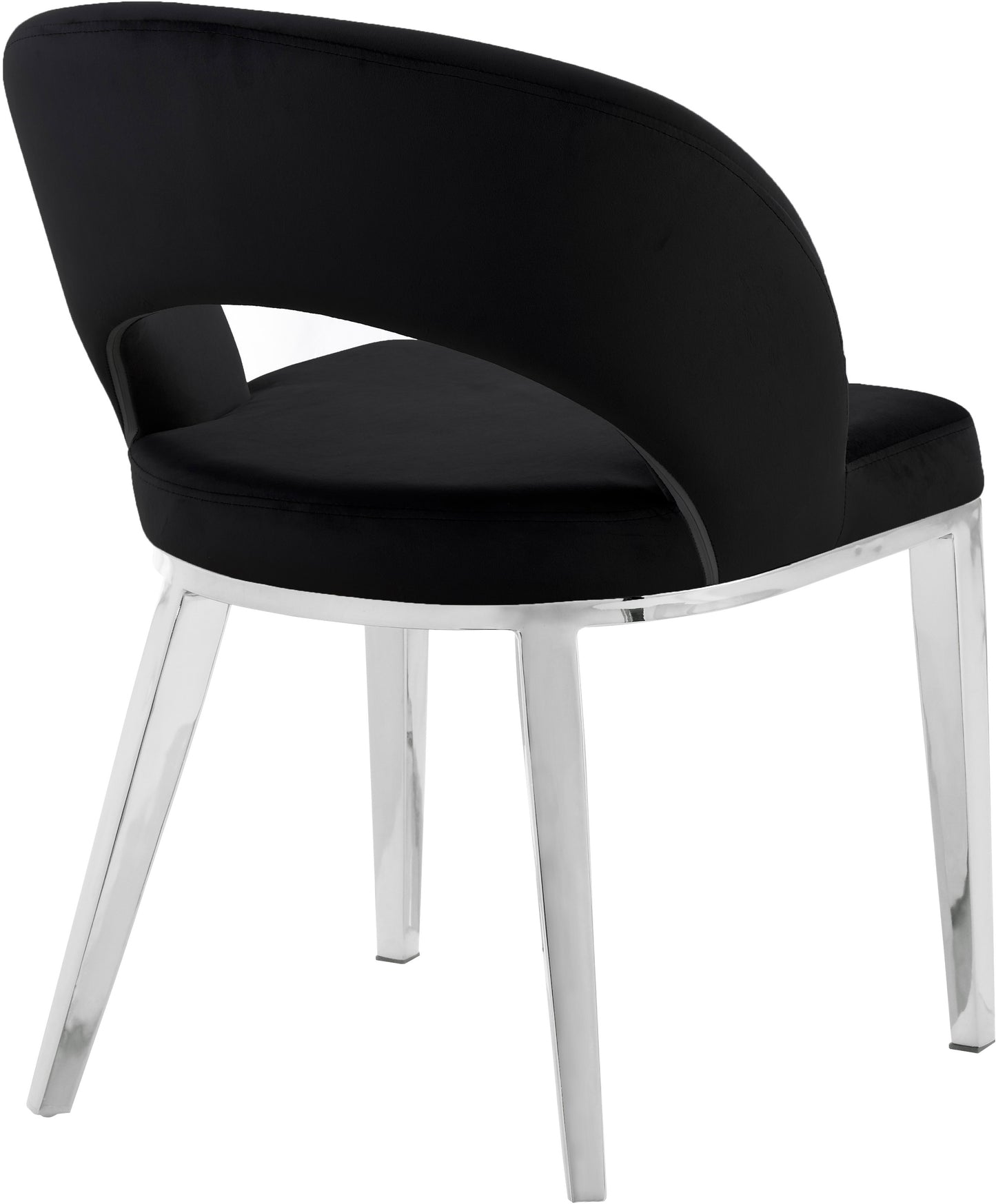 ivy black velvet dining chair