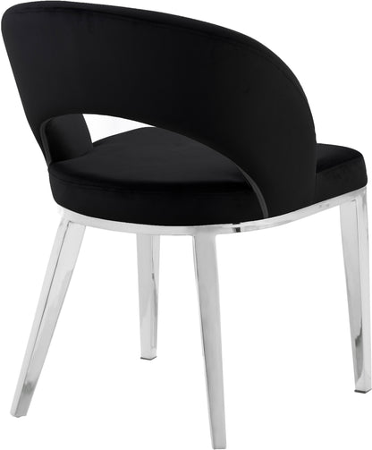 Ivy Black Velvet Dining Chair