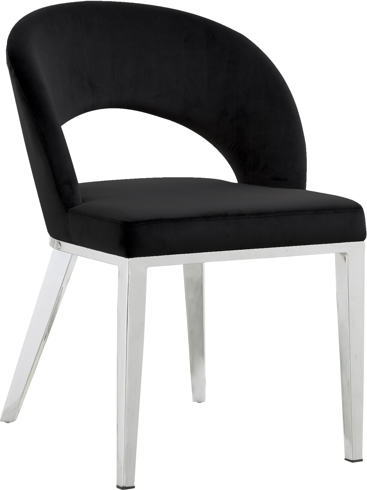 ivy black velvet dining chair