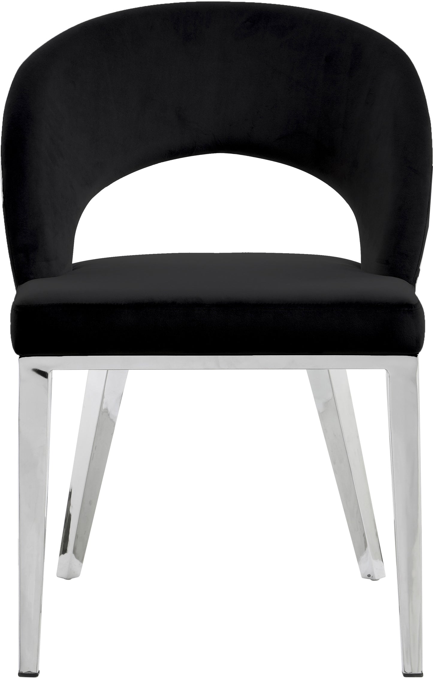 ivy black velvet dining chair