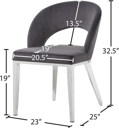 Nexus Grey Velvet Dining Chair C