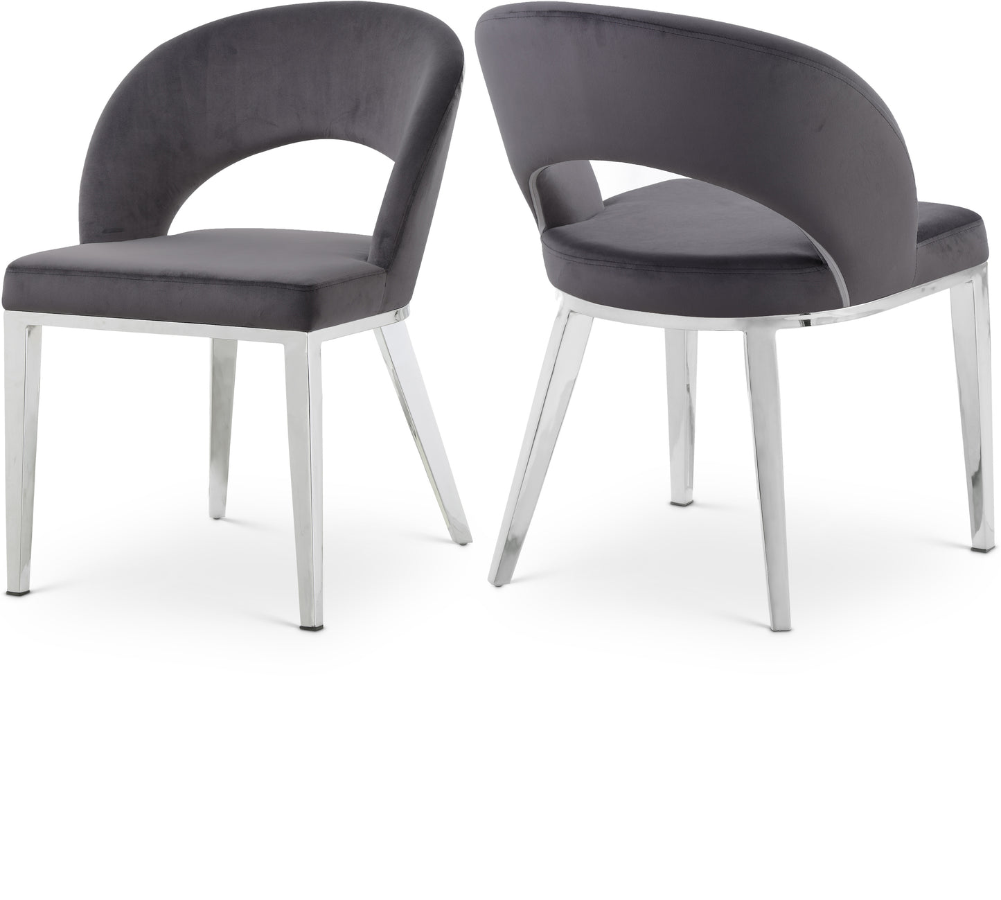 ivy grey velvet dining chair