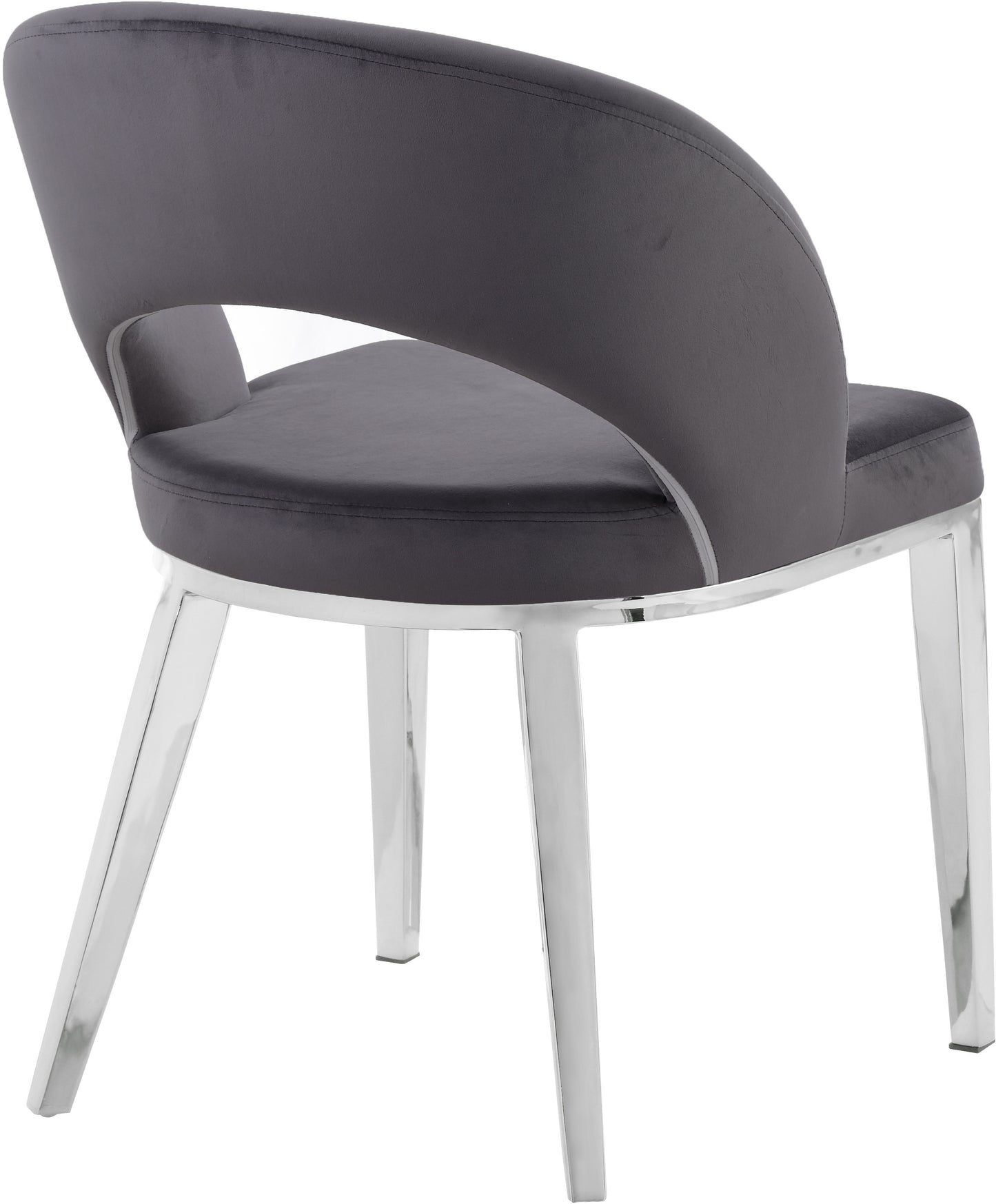 ivy grey velvet dining chair