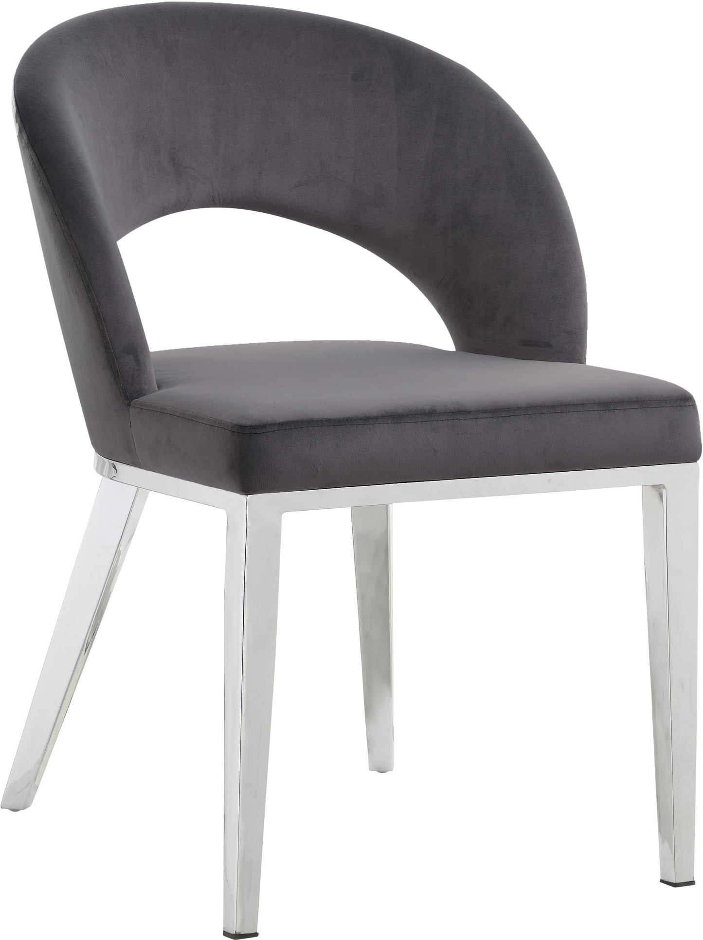 ivy grey velvet dining chair