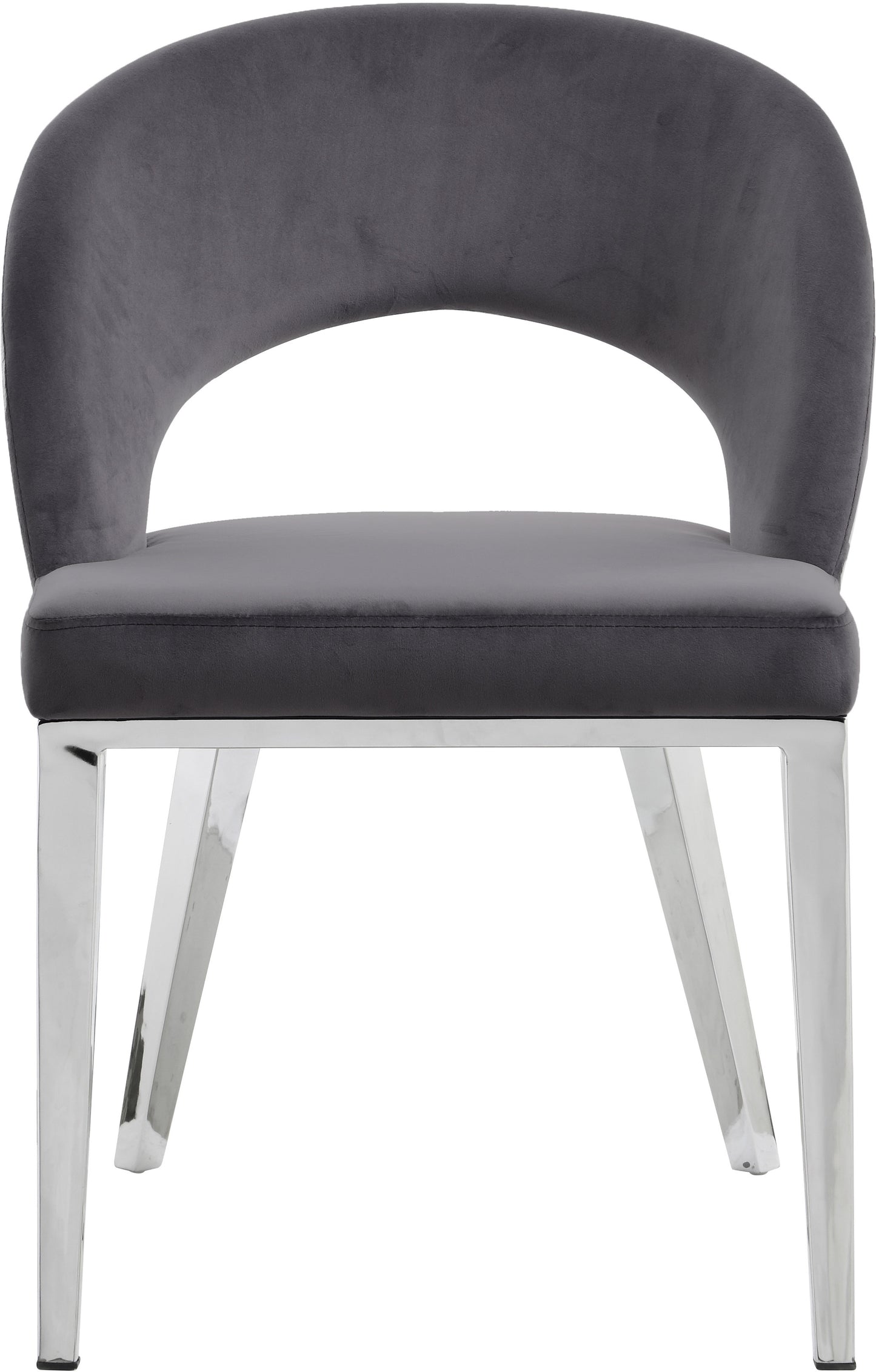 ivy grey velvet dining chair