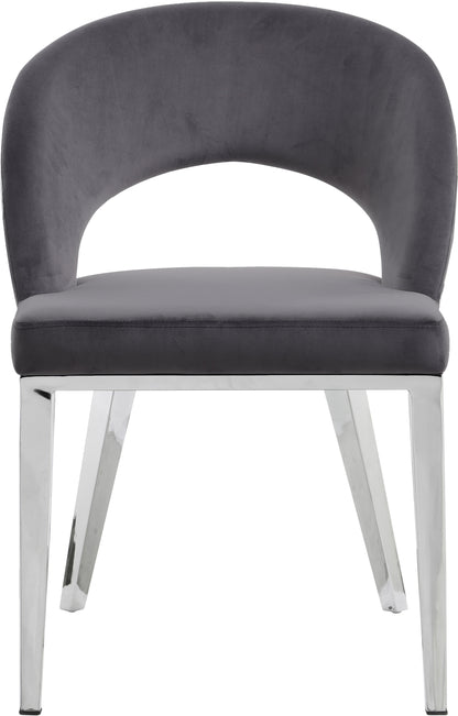 Ivy Grey Velvet Dining Chair