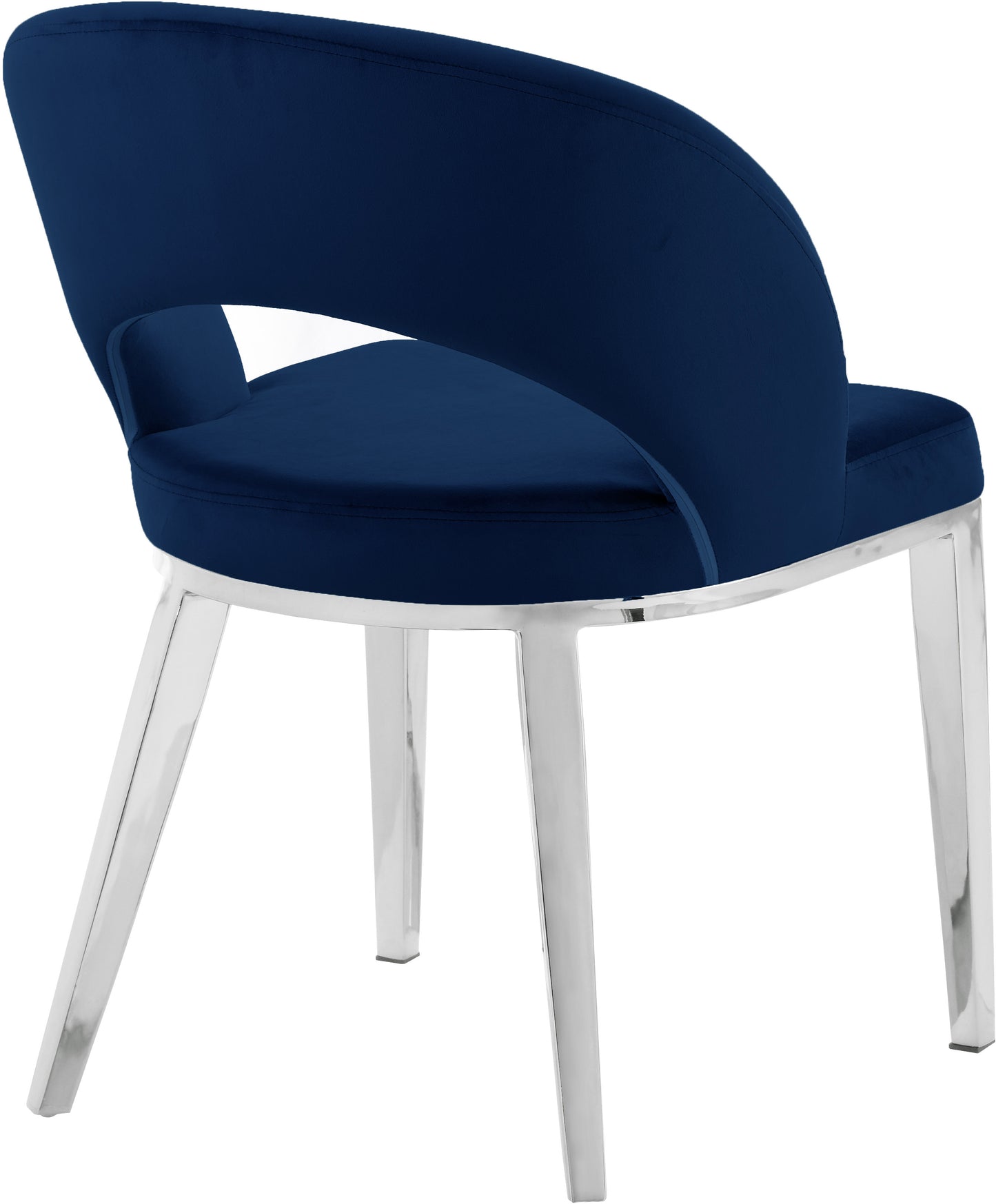 ivy navy velvet dining chair