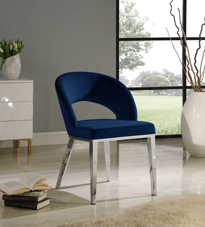 Ivy Navy Velvet Dining Chair