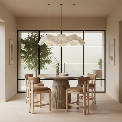 Indie 36" Beige Concrete Indoor/Outdoor Counter Height Table, 1 Piece