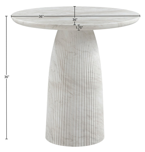 Indie 36" White Concrete Indoor/Outdoor Counter Height Table, 1 Piece