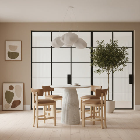 Indie 36" White Concrete Indoor/Outdoor Counter Height Table, 1 Piece