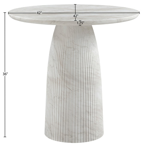 Indie 42" White Concrete Indoor/Outdoor Counter Height Table, 1 Piece