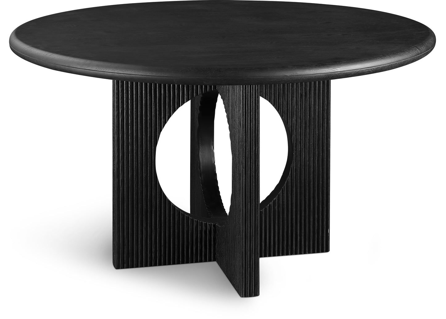 oblique black dining table