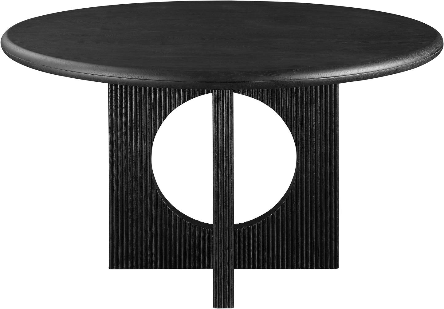 oblique black dining table