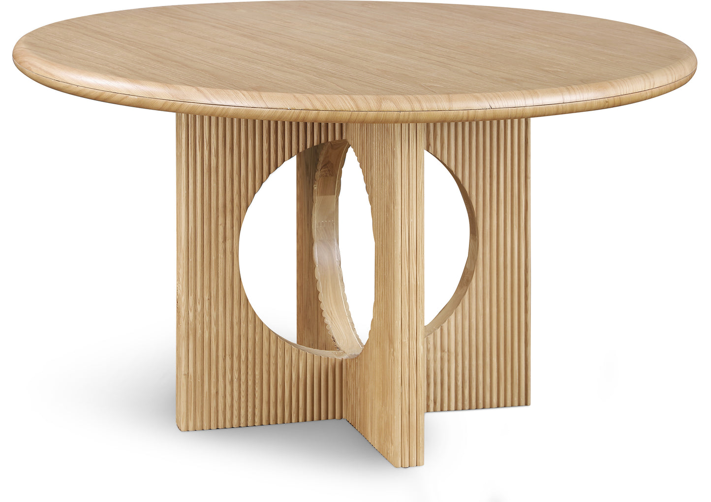 oblique natural oak dining table