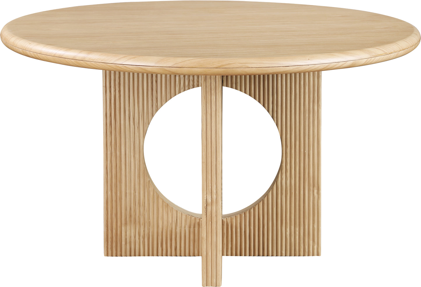 oblique natural oak dining table