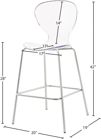 Flynn Chrome Metal Stool C