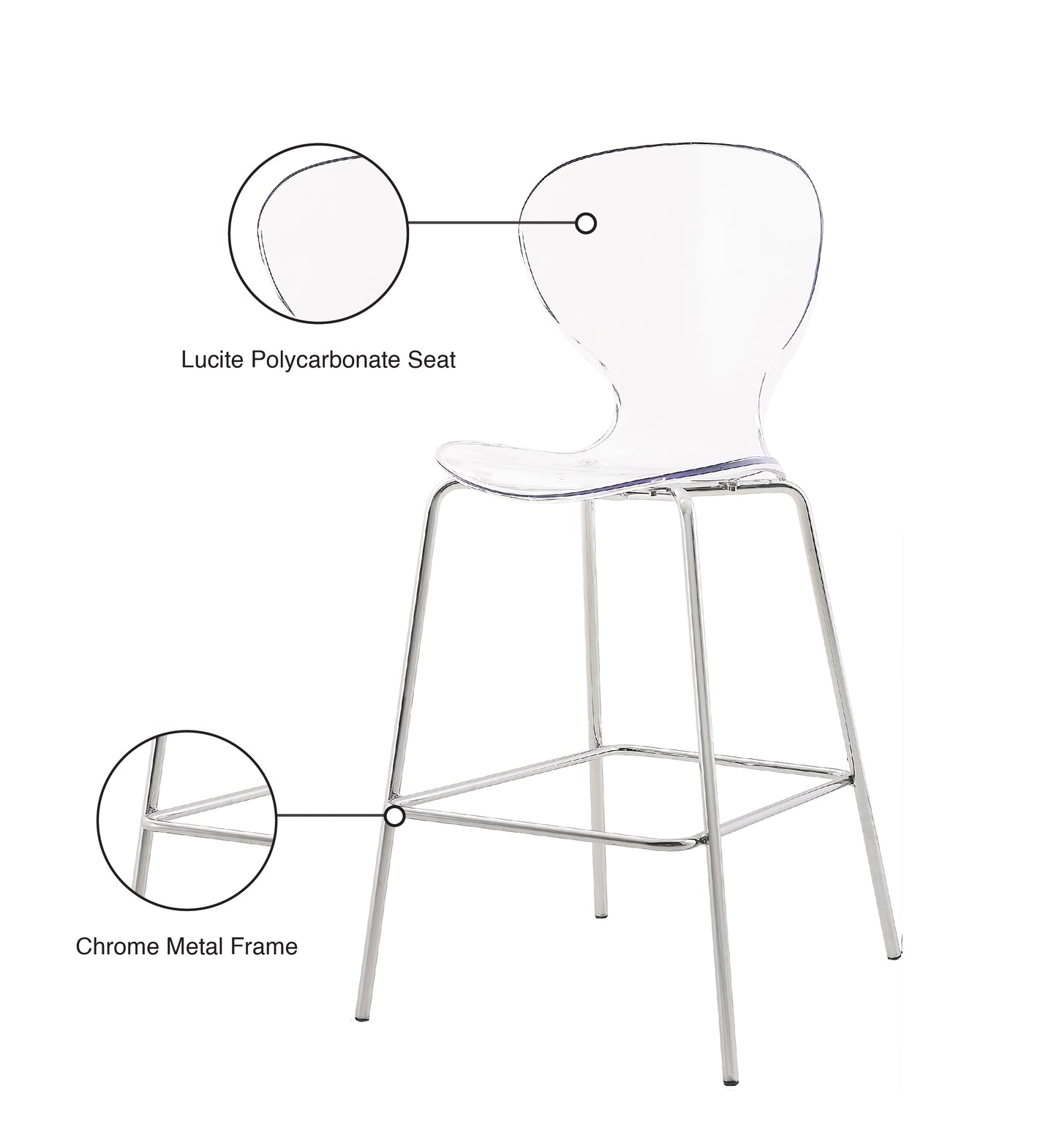 flynn chrome metal stool c