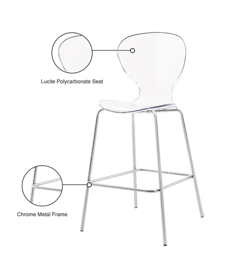 Flynn Chrome Metal Stool C