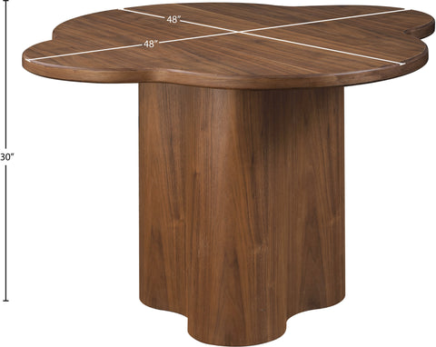 Amara 48" Walnut Ash Veneer Dining Table, 1 Piece