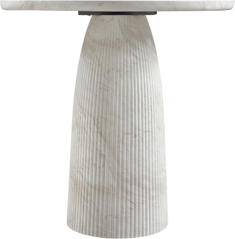 Indie 36" White Concrete Indoor/Outdoor Bar Table, 1 Piece